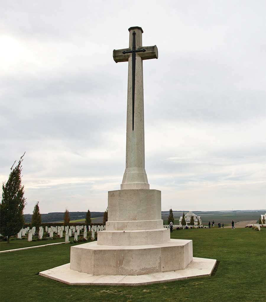 cross grave stone cross grave stone at the World War I memorial site