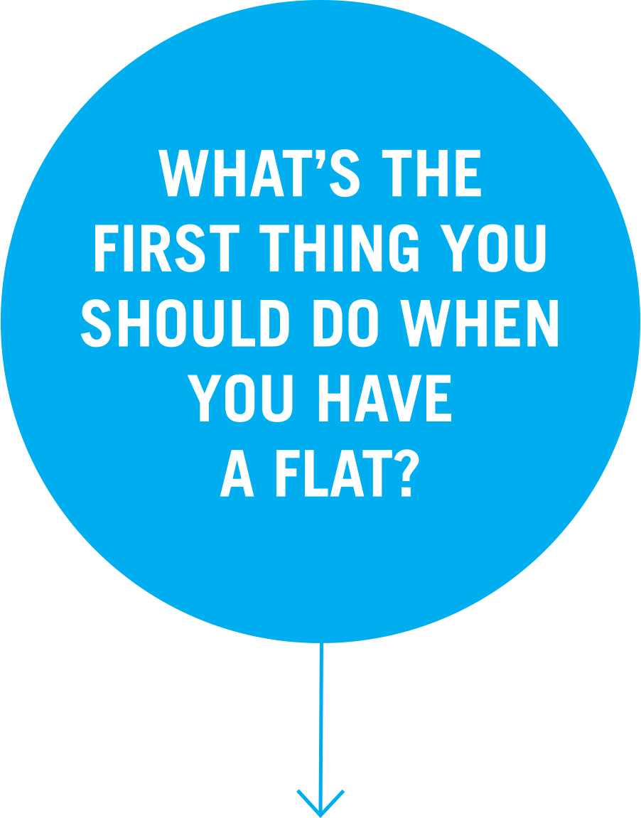 What’s the first thing you should do when you have a flat? Question 1: What’s the first thing you should do when you have a flat?