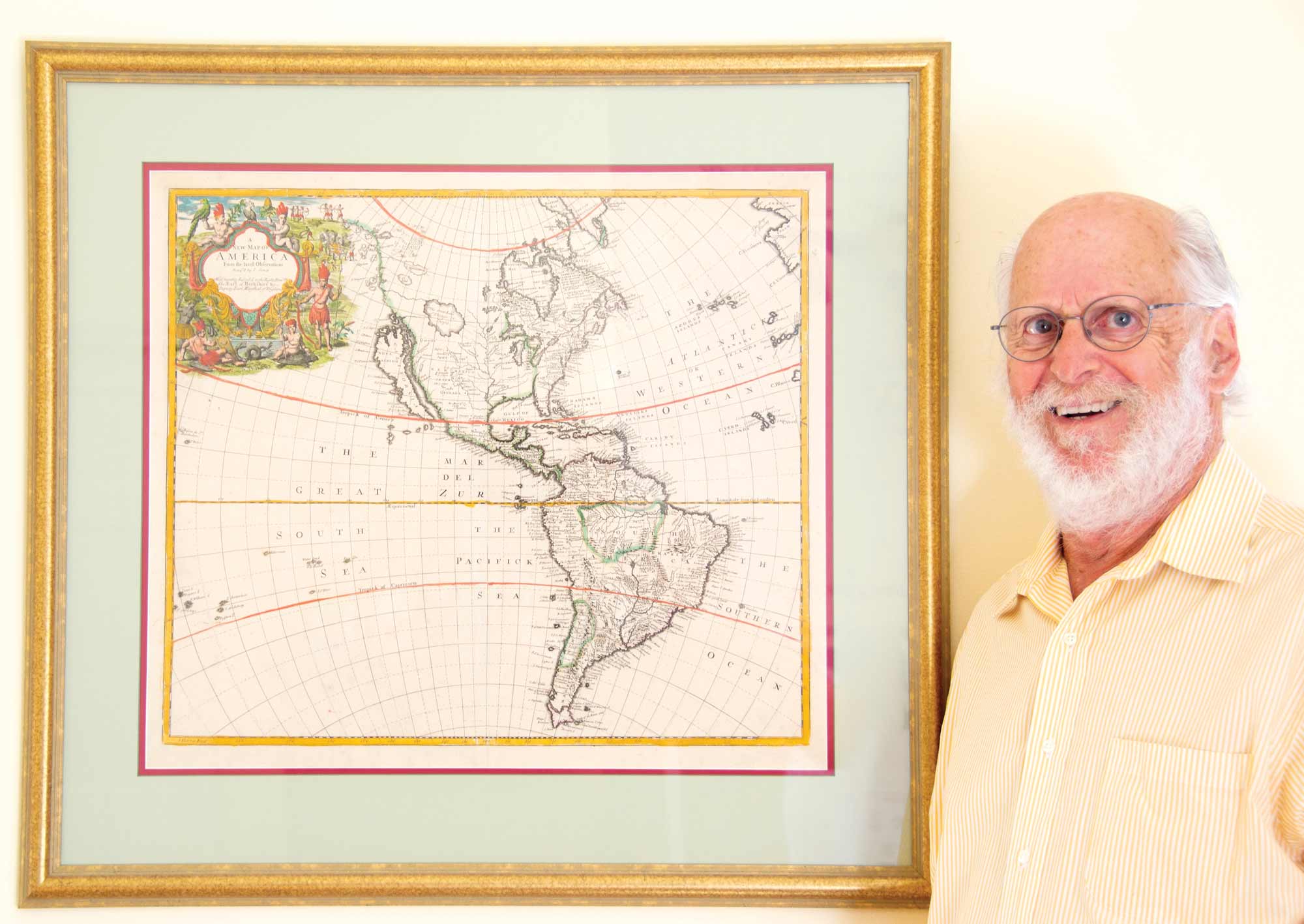 Steven Horowitz '62 Steven Horowitz with a framed map