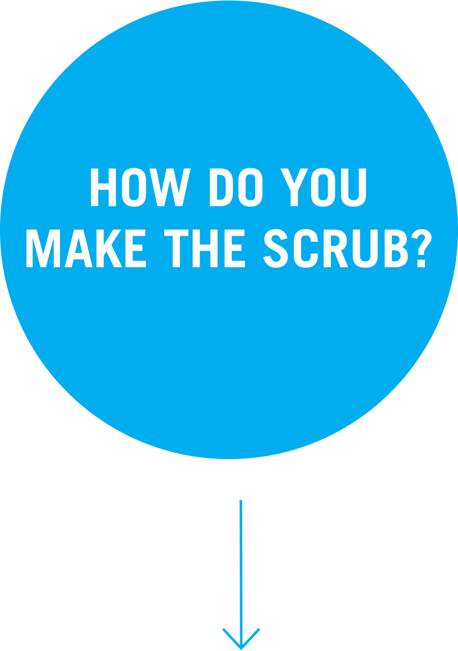 How do you make the scrub? Question 3: How do you make the scrub?