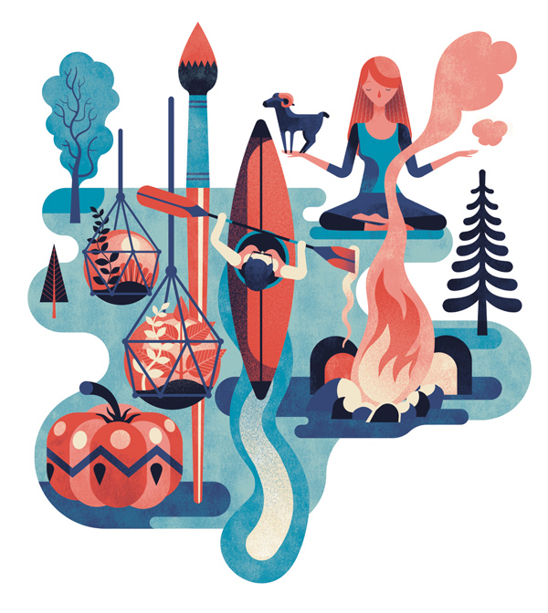 Outdoor activities illustration