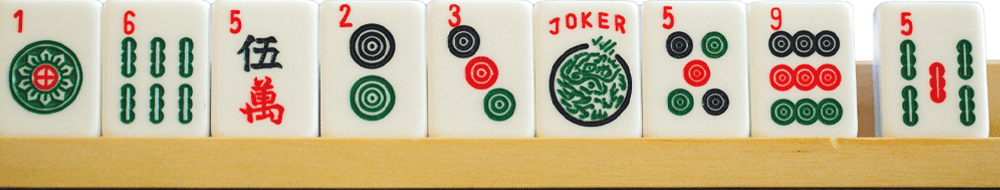 Mahjong Tiles close up of Mahjong Tiles