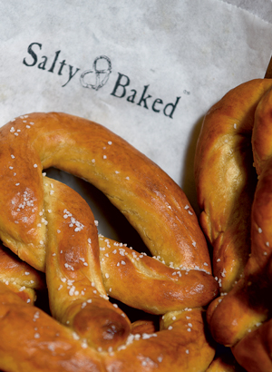 Salty & Baked pretzels Salty & Baked pretzels closeup
