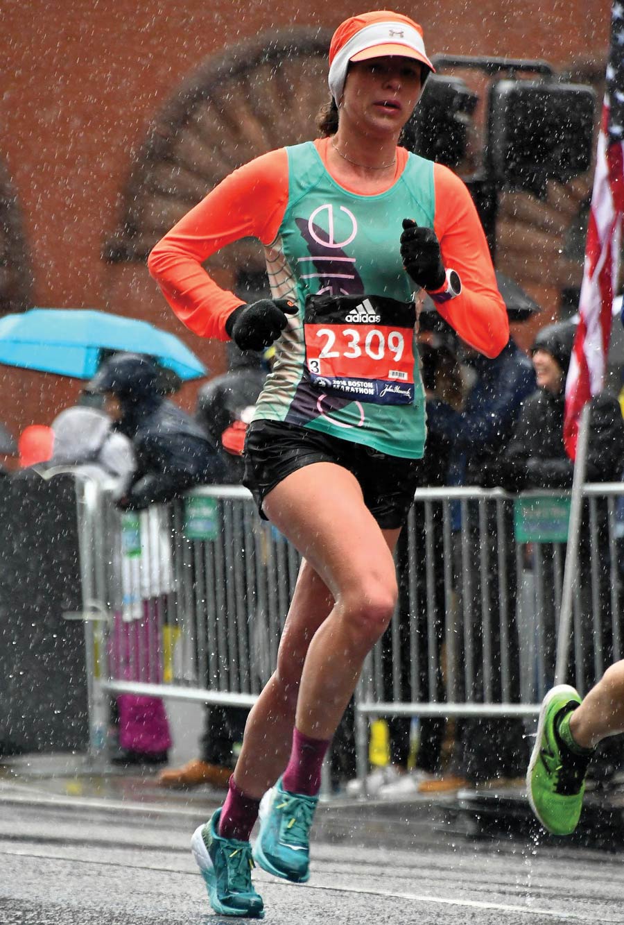 Becky Snelson Becky Snelson running in the rain