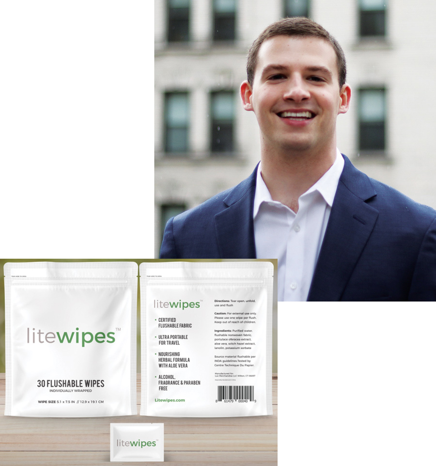 Bryan Richman & LiteWipes Bryan Richman headshot and packaging design for LiteWipes