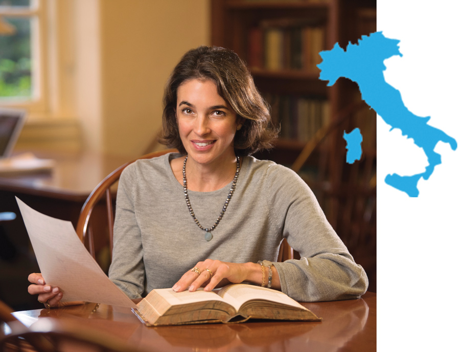 Lisa Perrone Lisa Perrone with a copy of the letter to Jefferson.