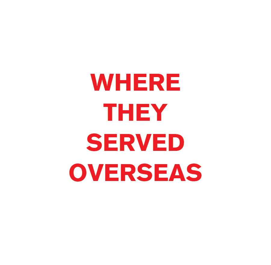 Where they served overseas Where they served overseas circle