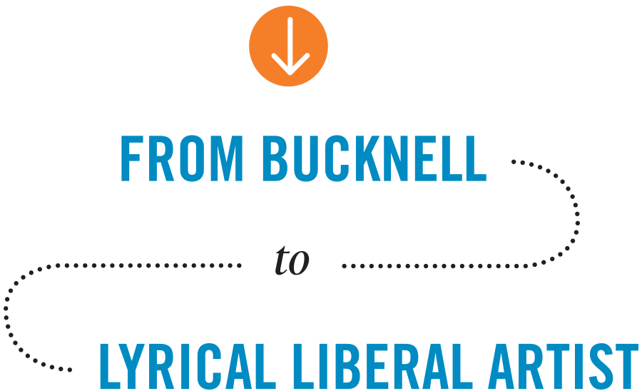 From Bucknell to Lyrical Liberal Artist From Bucknell to Lyrical Liberal Artist typography