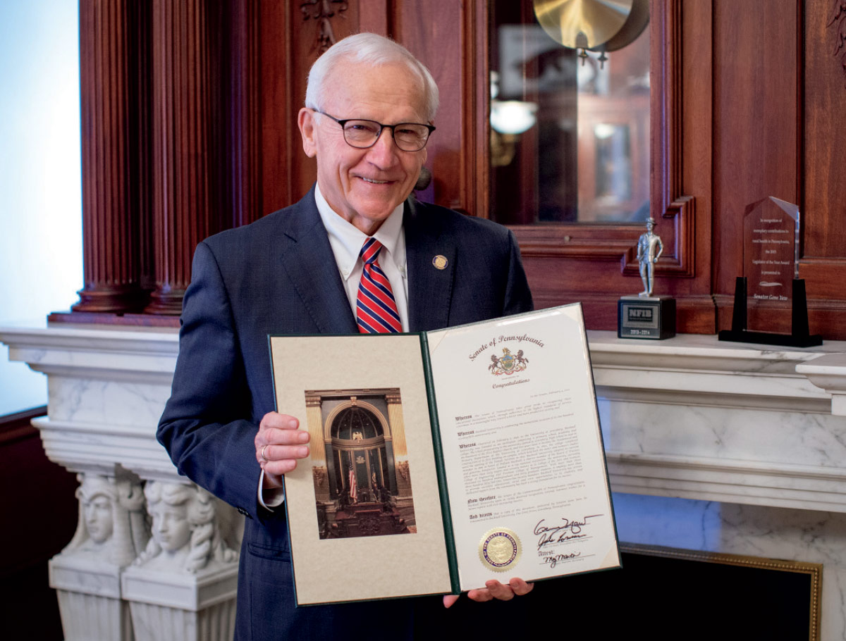 Sen. Gene Yaw Gene Yaw holding Citation