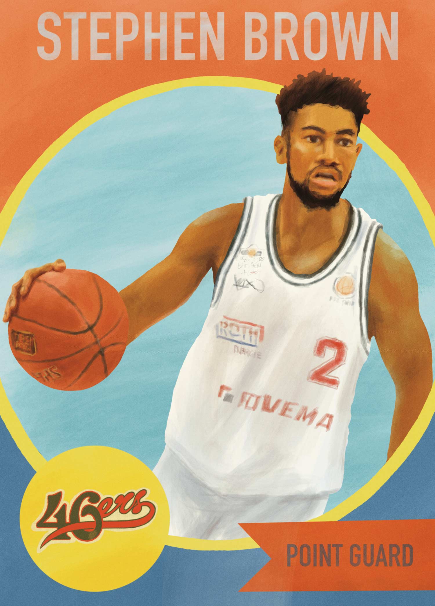 Stephen Brown illustration illustration of Basketball player