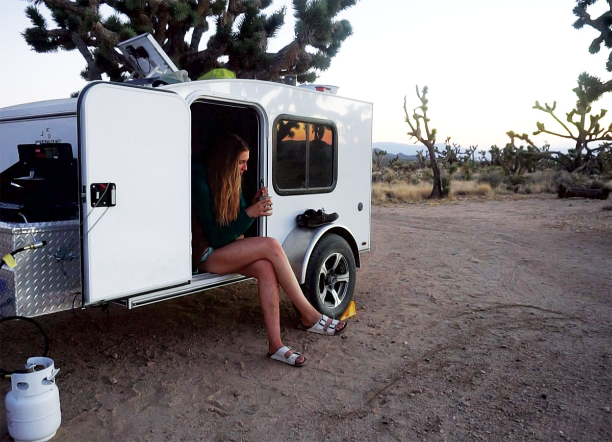 Stephanie Purnell ’17 alternated work with travel in her trailer.