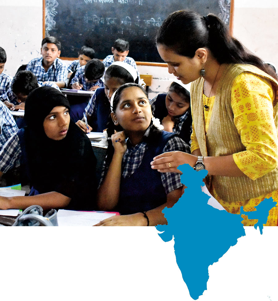 Bucknell students partnered virtually with students in India Students in India