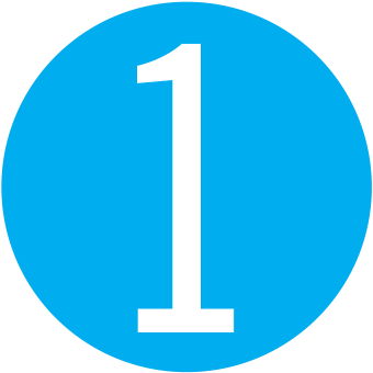 Blue Number Circle