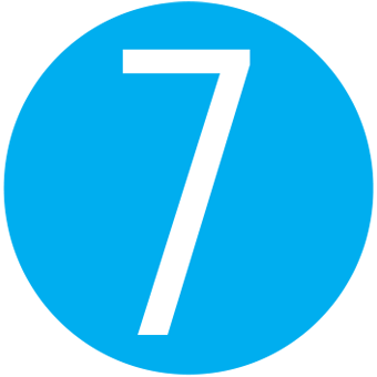 Blue Number Circle
