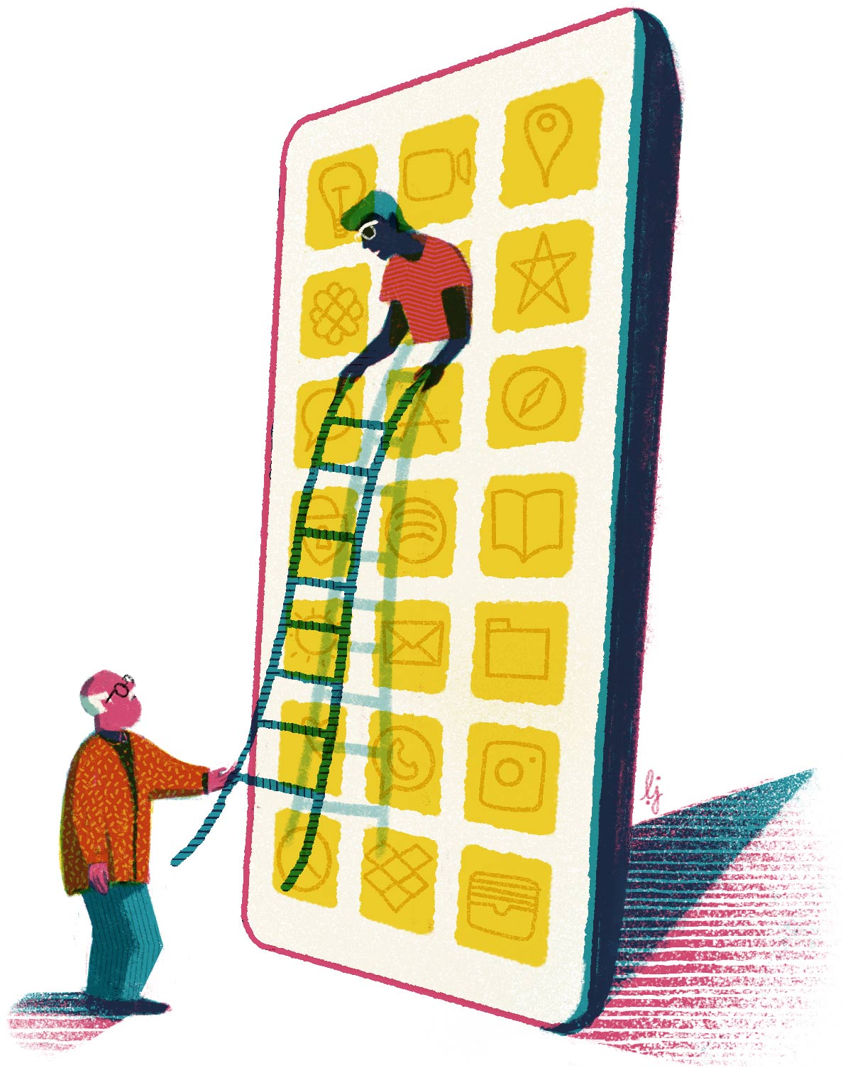 Illustration Illustration of people climbing