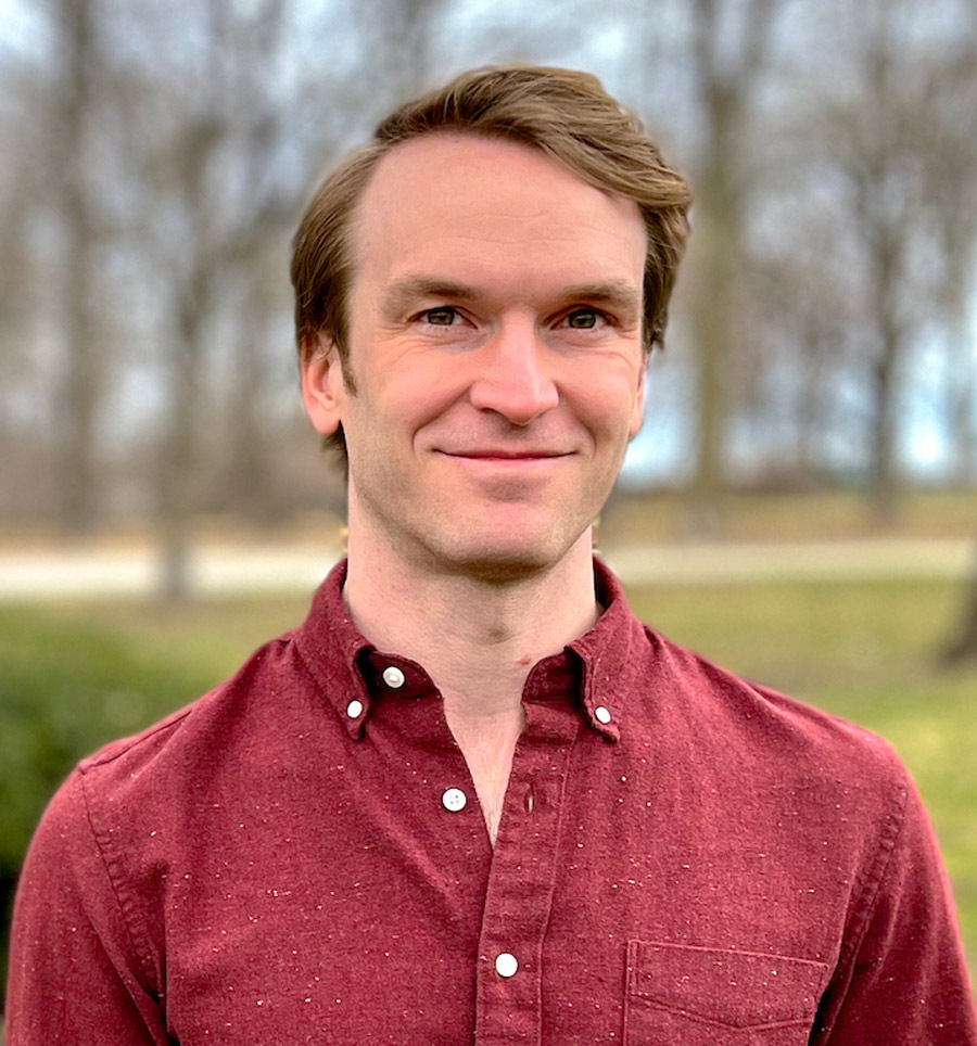 Matt Kandler in a red collared button up