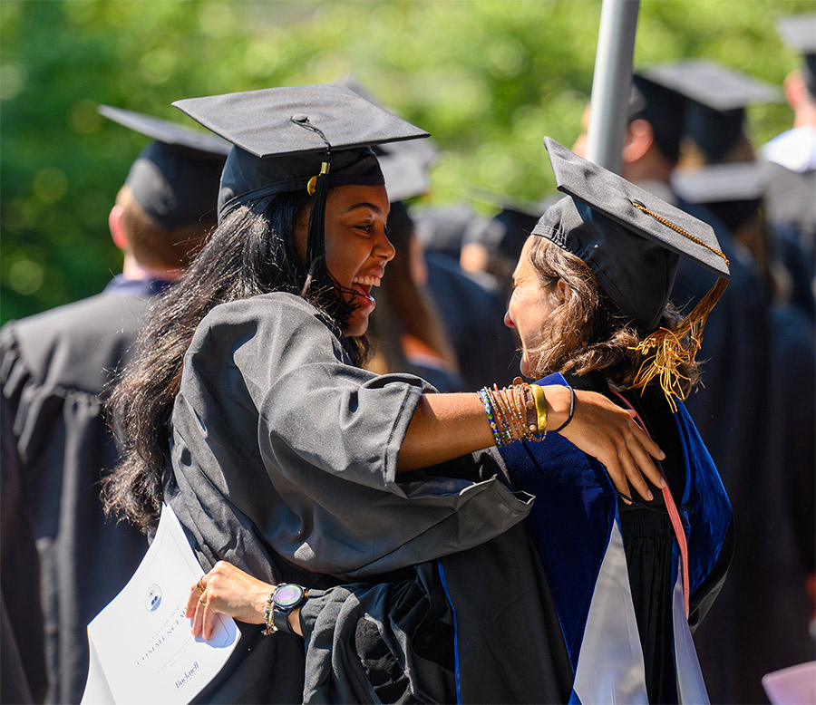 Grads embracing