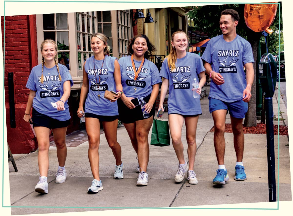Students walking together
