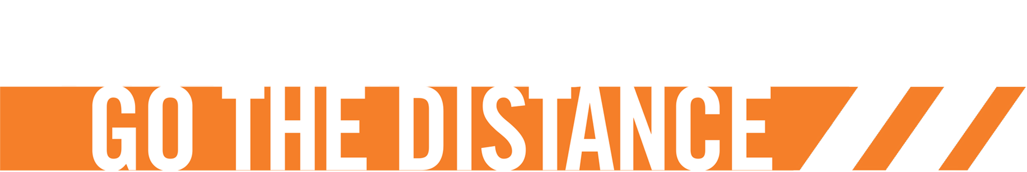 Prepared to go the distance typography