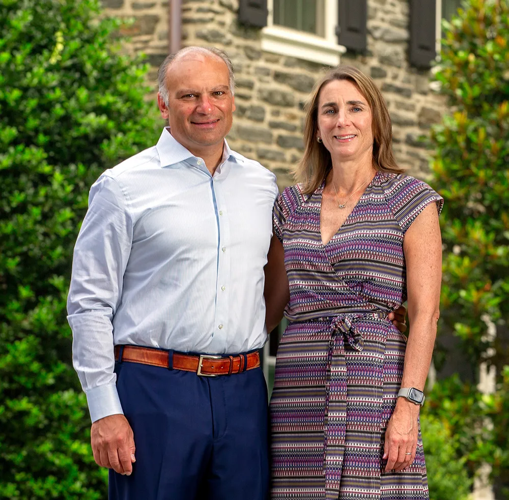 Scott and Susan Gegnas Perricelli posing side by side