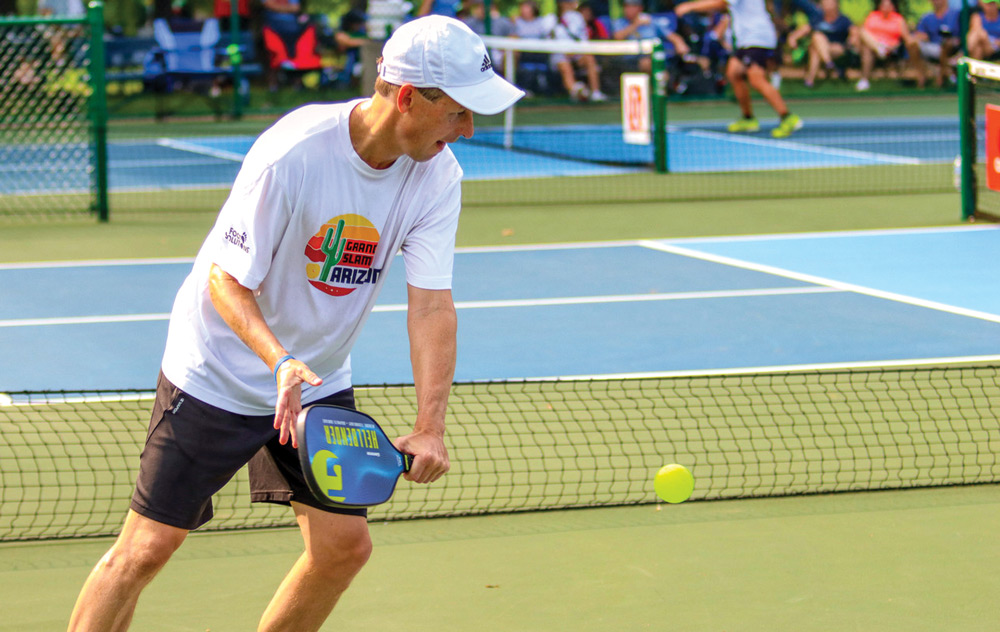 Kent Lindeman playing pickleball