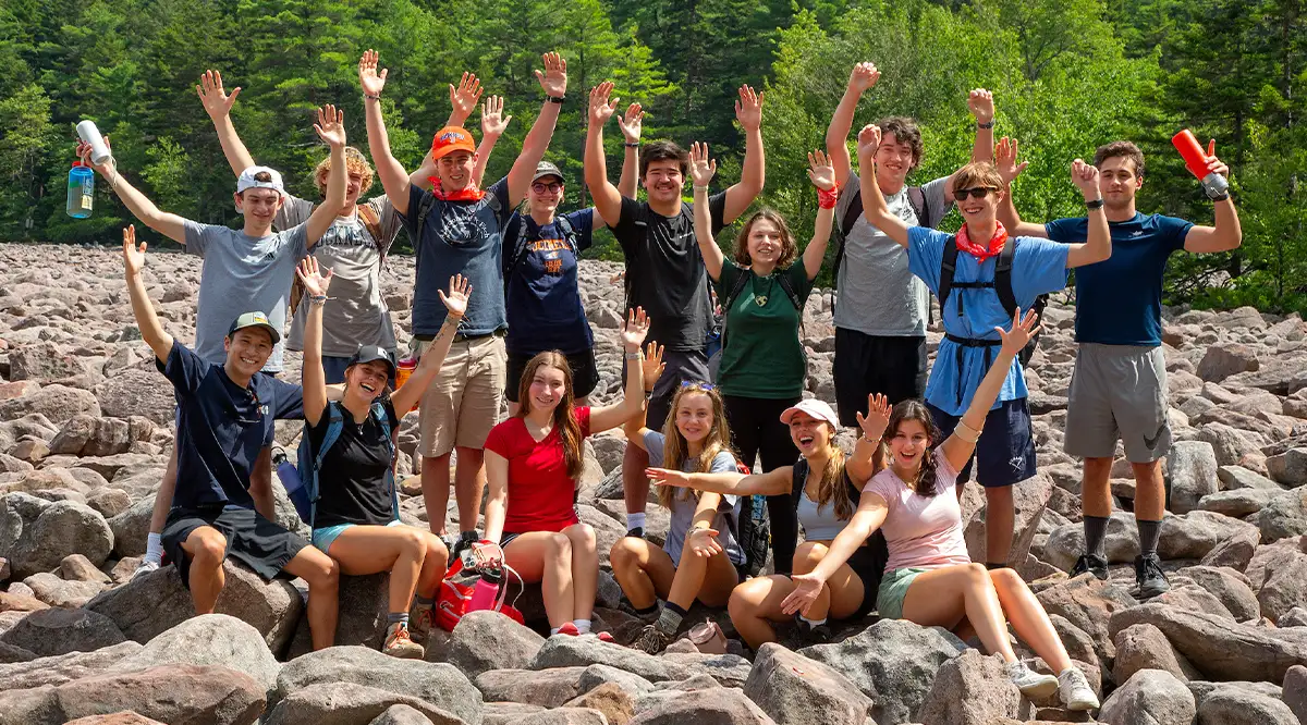 first year students posing together at BuckWild