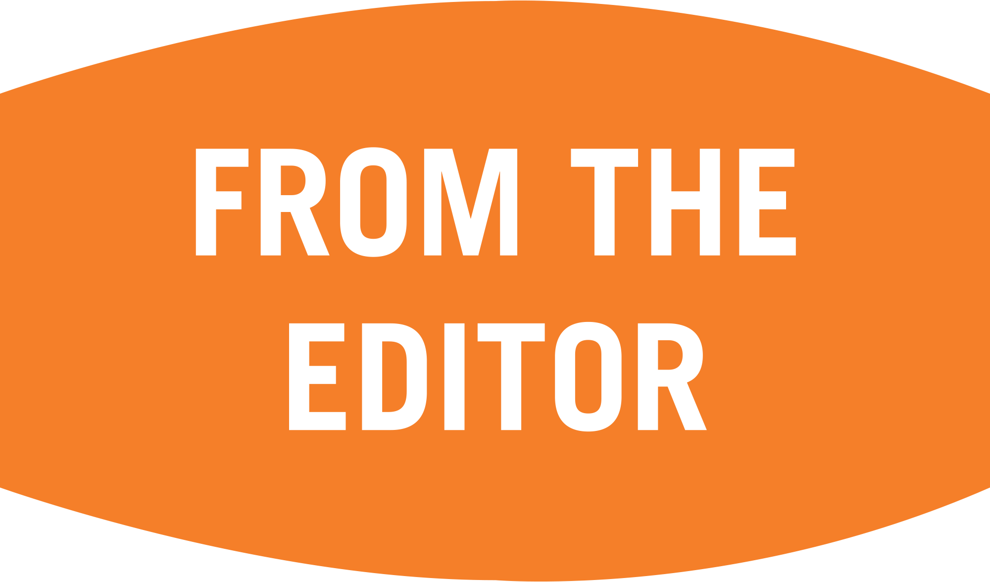 From the Editor