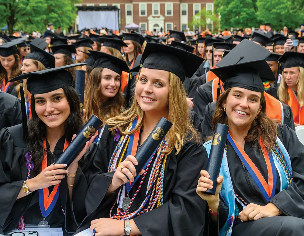 group of Bucknell graduates during the ceremony
