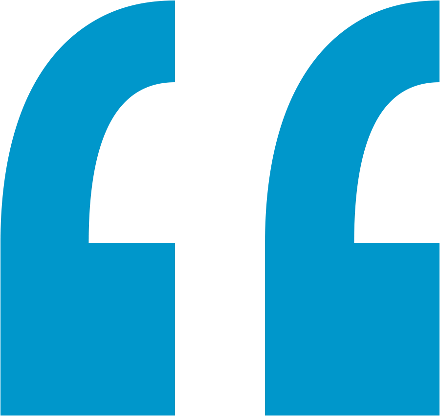 light blue open quote