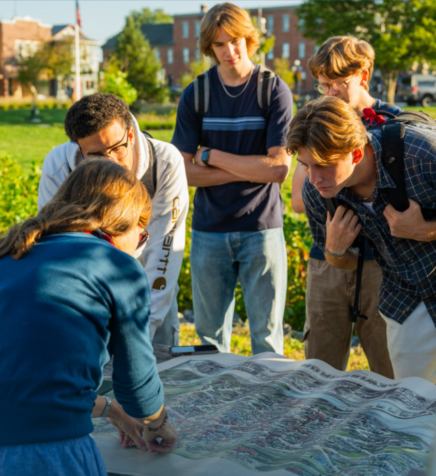 students in the Water Resources Engineering course conducting fieldwork