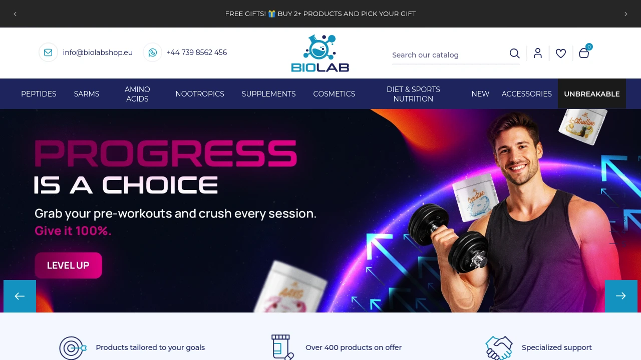 Screenshot of Biolabshop Limited website