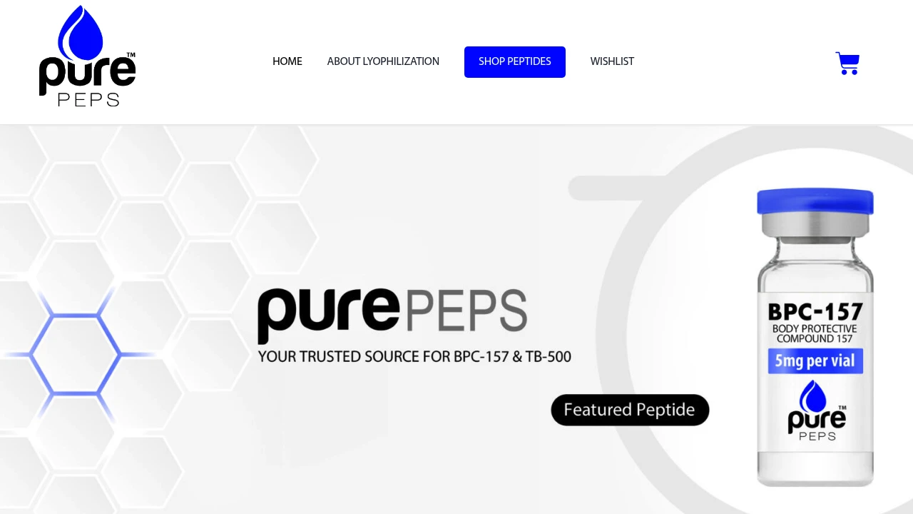 Screenshot of PurePEPS website