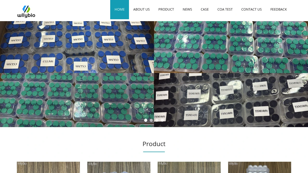 Screenshot of WllyBIO website