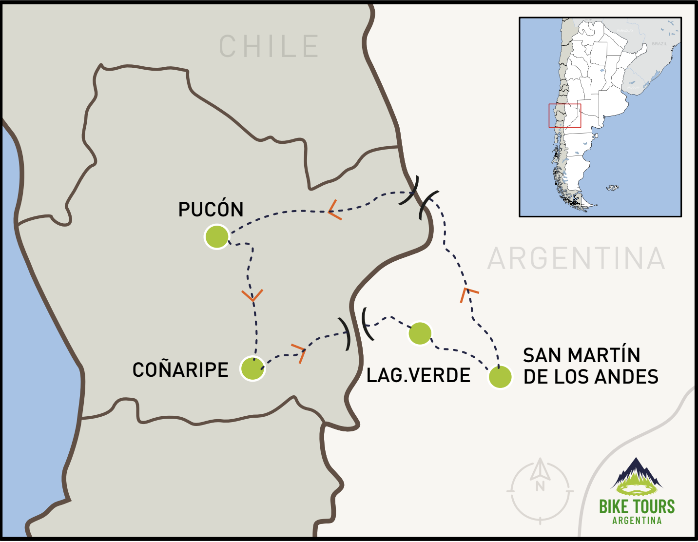 Doble cruce de la cordillera