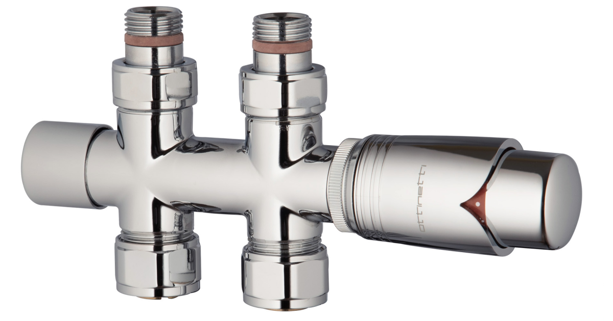 Zehnder Thermostatic Straight Valve Set 36