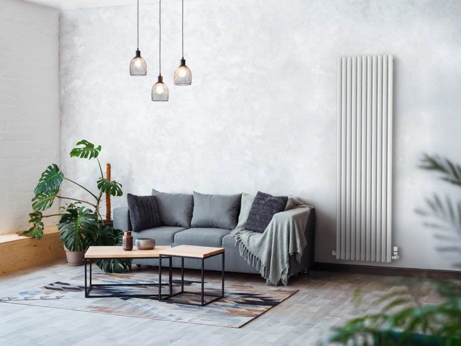 Zehnder RAD Kymaira 1800 490 Valve Type F Snow White HY Milieu Livingroom Grey Persp