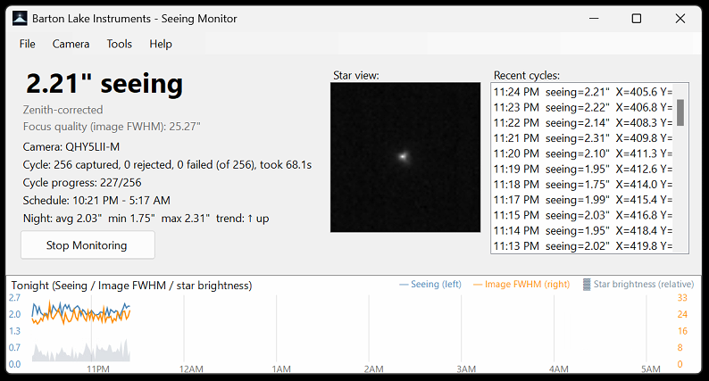 Seeing Monitor software main UI