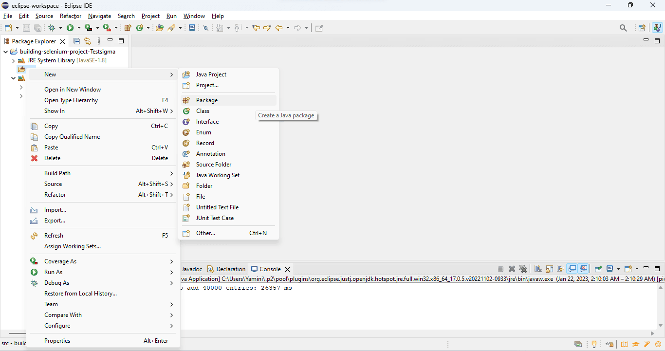 Create a Java Package