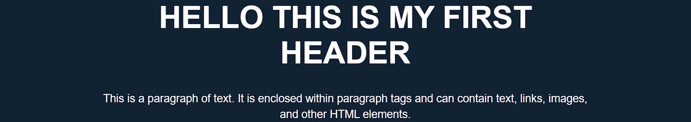 Paragraph Tag: Output