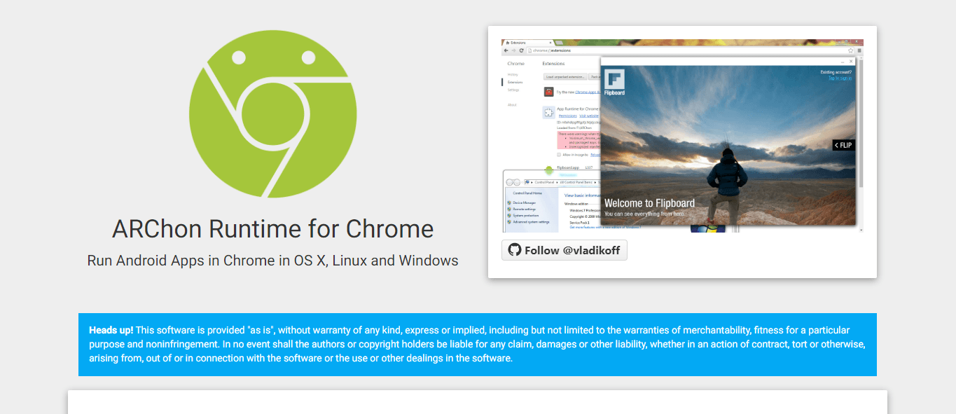Android Emulator for PC- ARChon