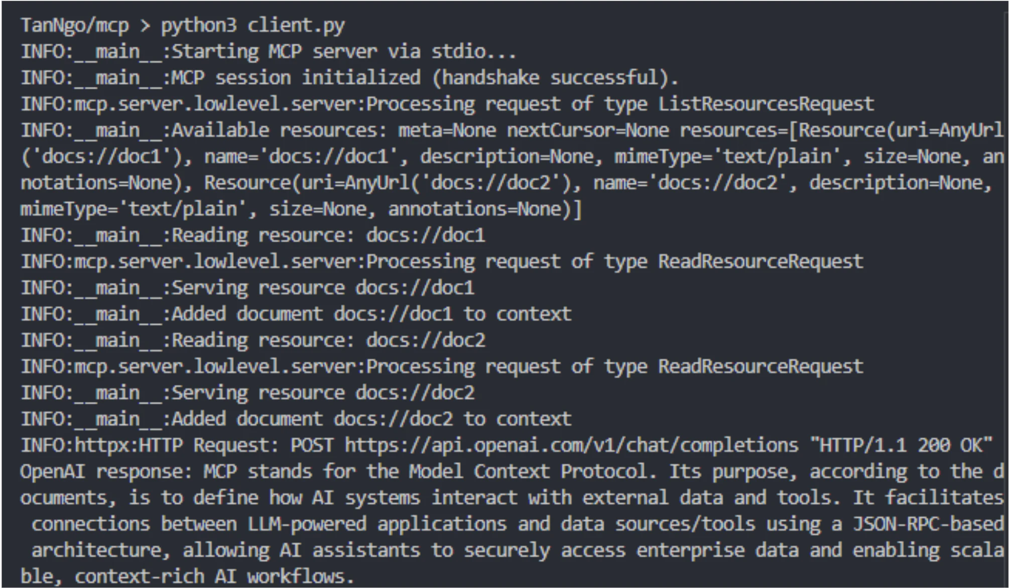 Client’s running