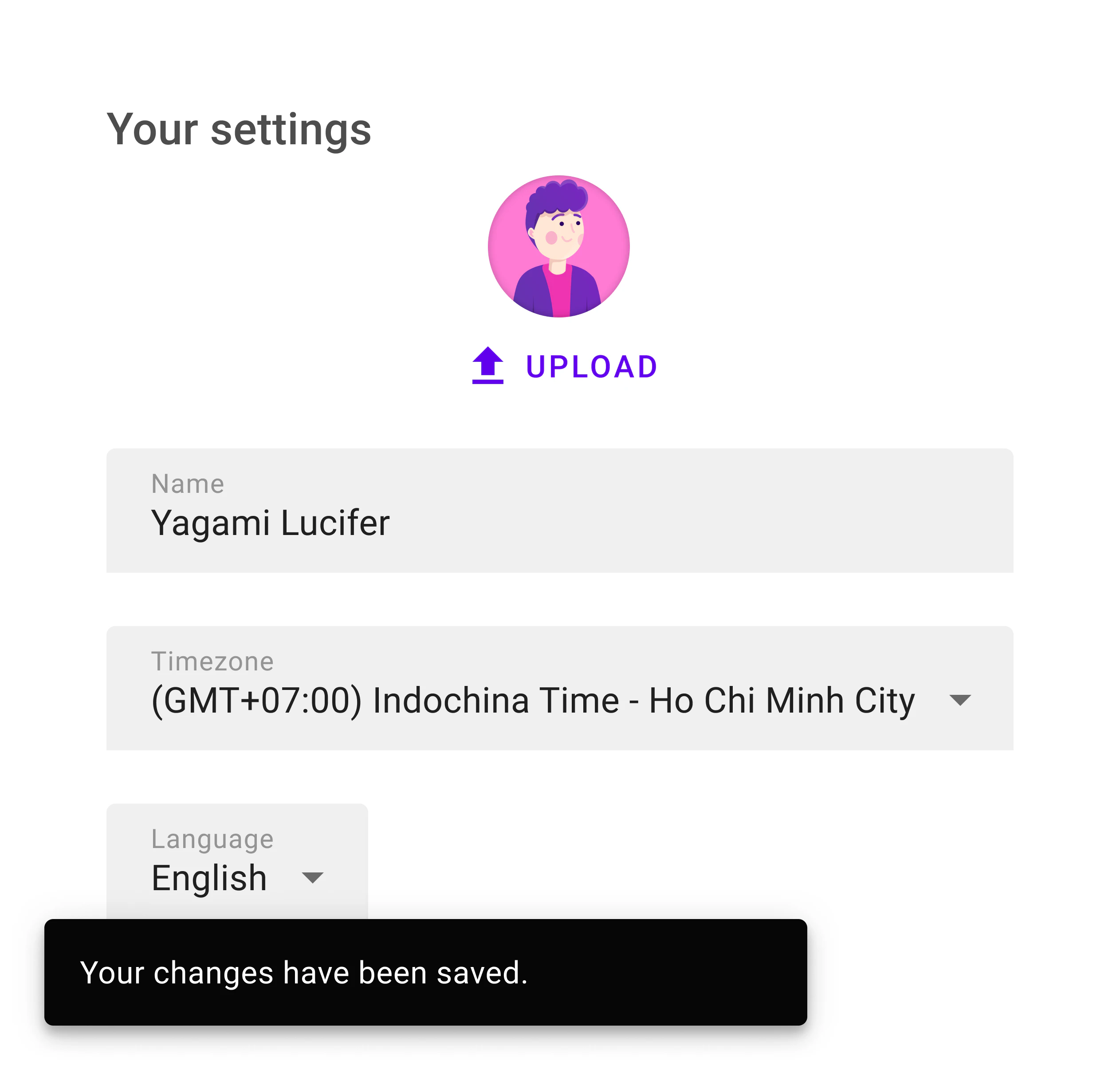 Settings page #2