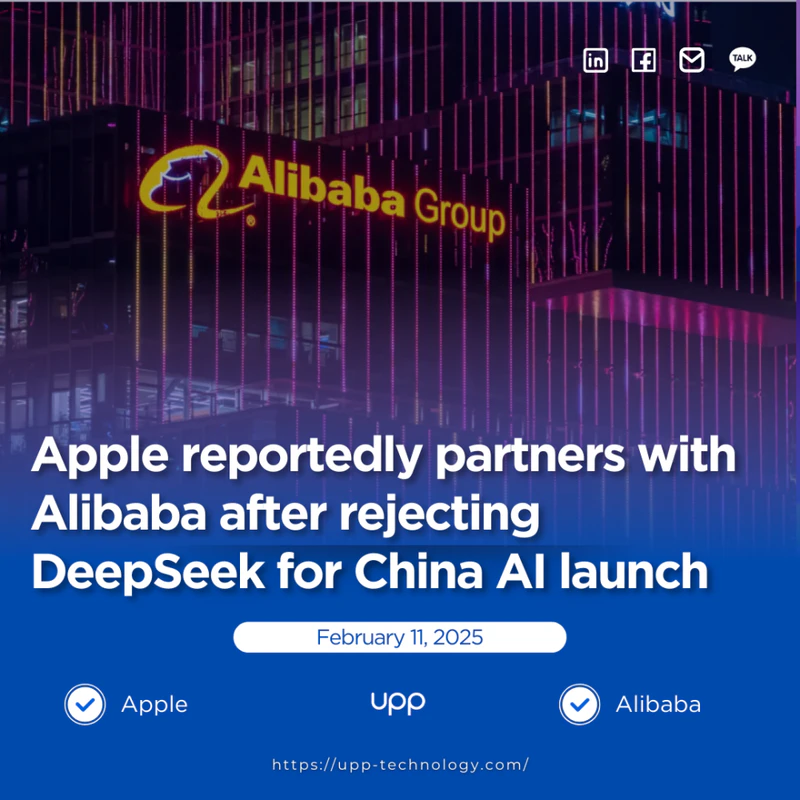 Apple reportedly partners with Alibaba after rejecting DeepSeek for China AI launch