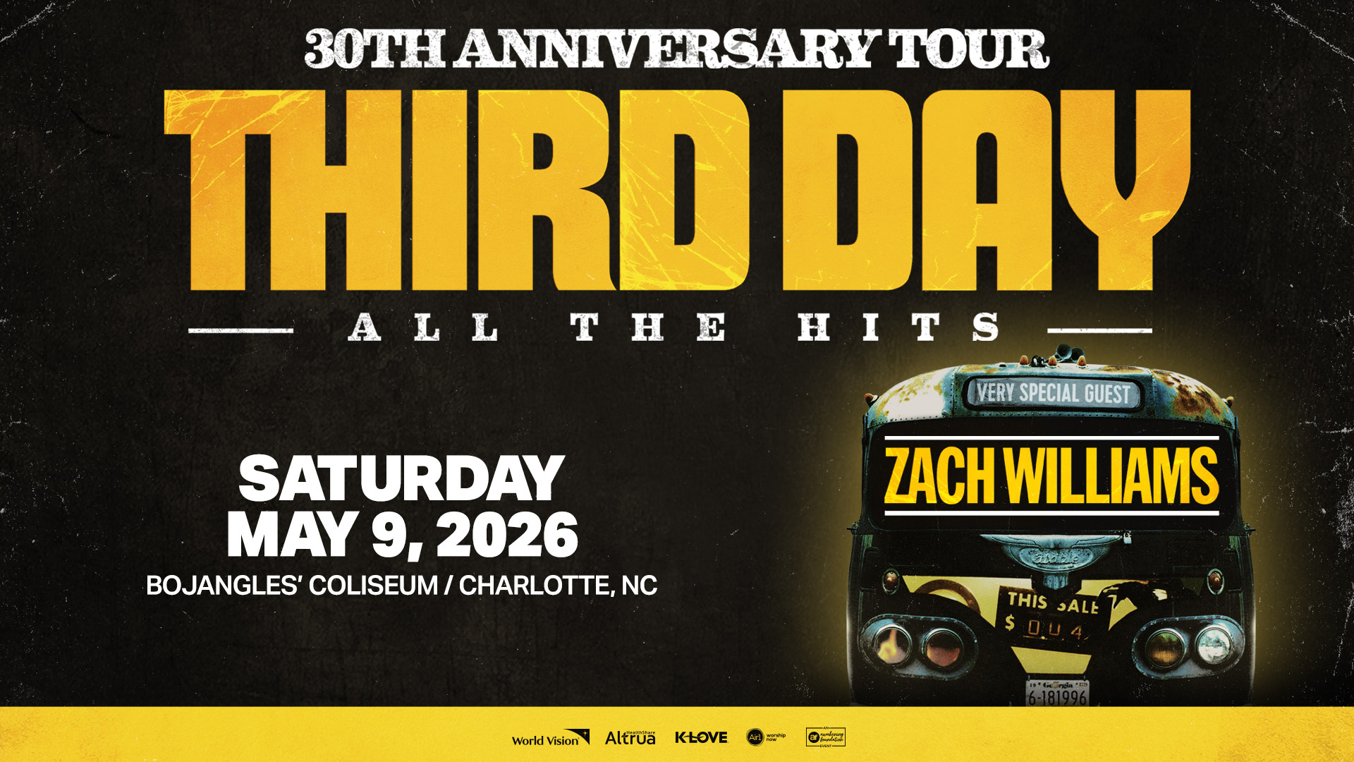 Third Day 30th Anniversary Tour with very special guest Zach Williams