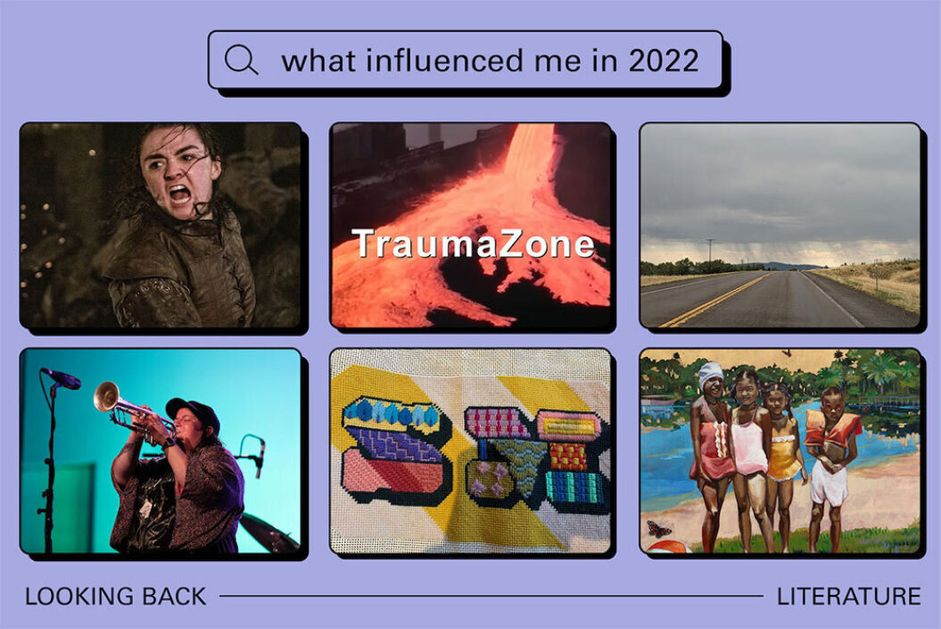 Grid of six images with the title of "What influenced me in 2022."