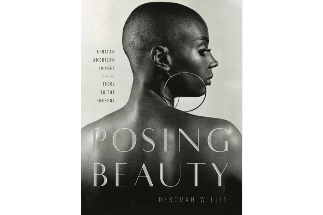 A black and white photograph of a woman from the back looking right on the cover of a book.