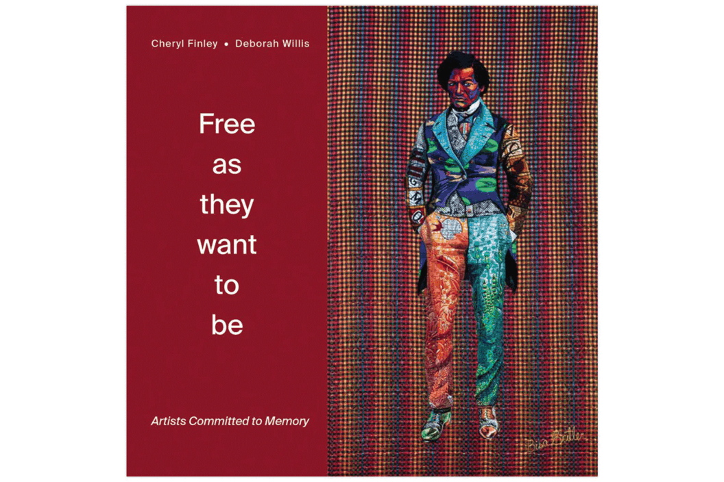 A cover split between a red backdrop and a man in a colorful suit.