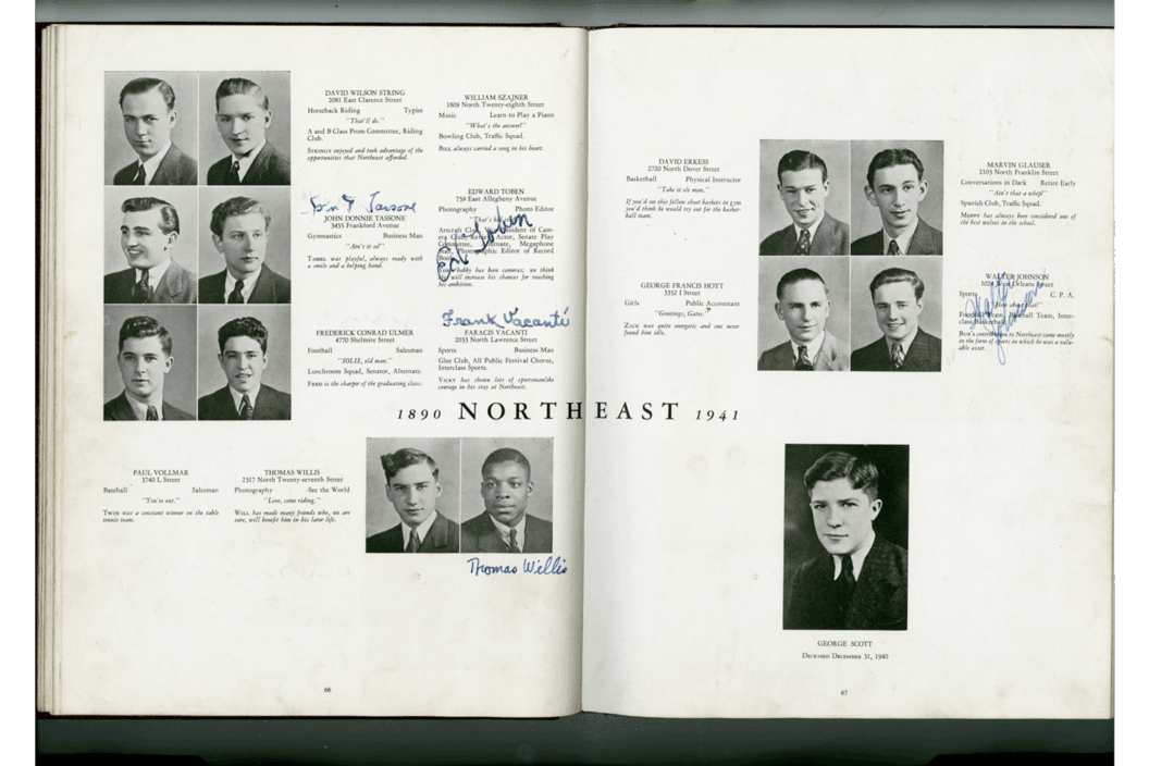 Full page High school yearbook page.