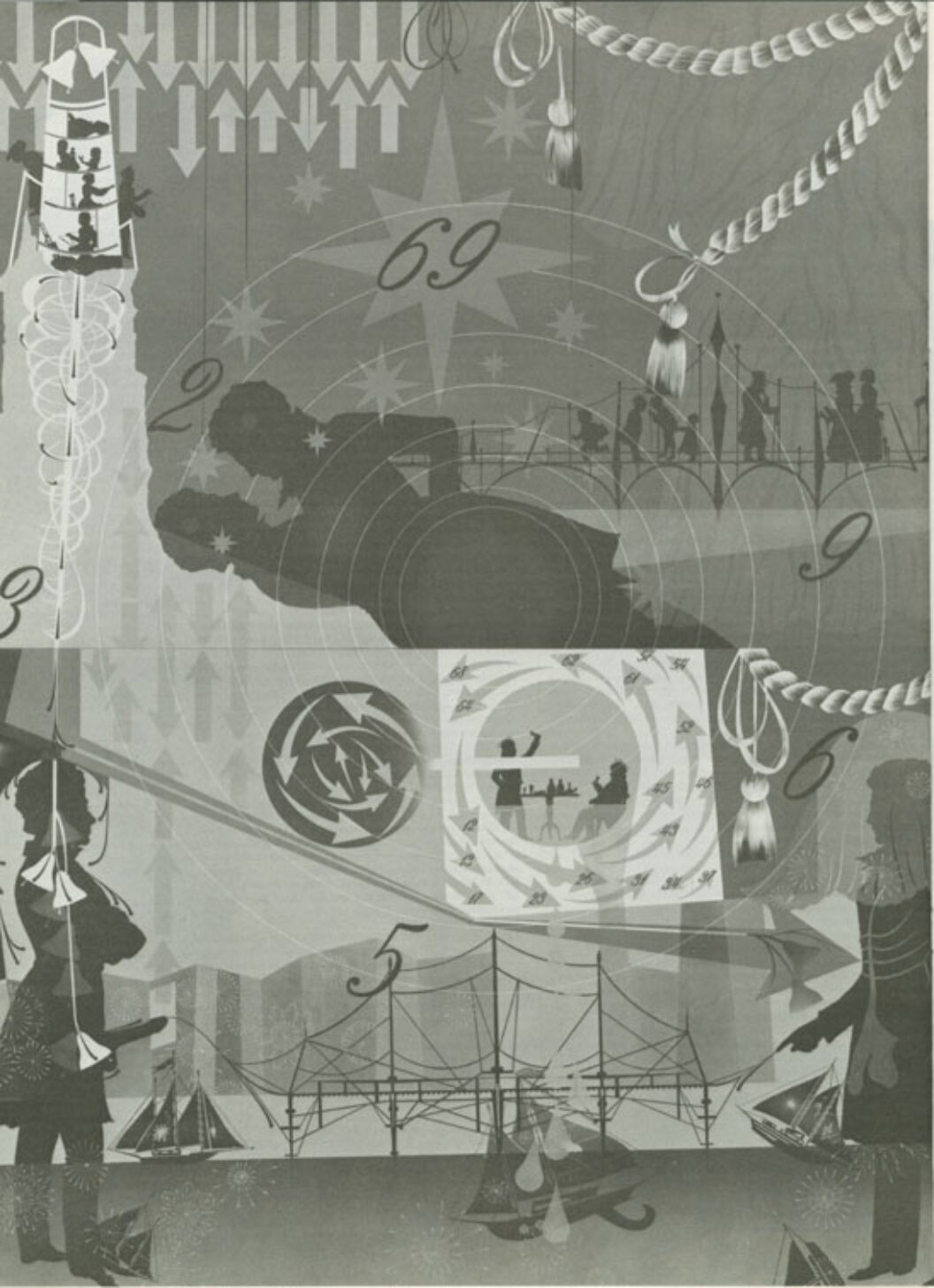 Lari Pittman, This Wholesomeness, beloved and despised, continues regardless 1989–90, acrylic and enamel on mahogany panel, 128 × 96 inches.