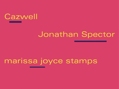 An animated image consisting of a list of names of performance artists featured in this article.